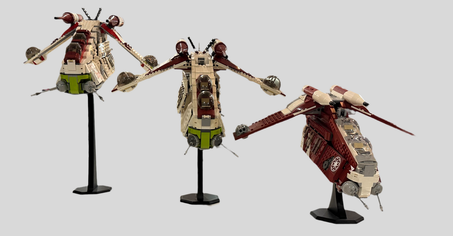 Display stand for LEGO® sets (Medium-Large/75° Angle) variable height