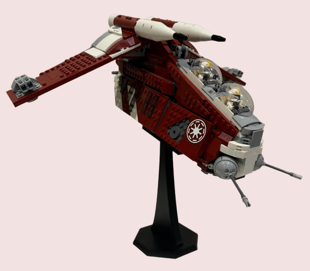 Display stand for LEGO® sets (Medium-Large/75° Angle) variable height