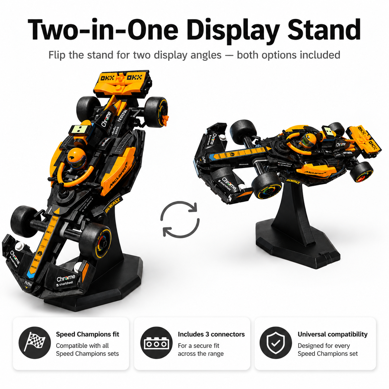 DisplayX 45° Stacked Speed Champions Display Stand Bundle – 10cm + 20cm
