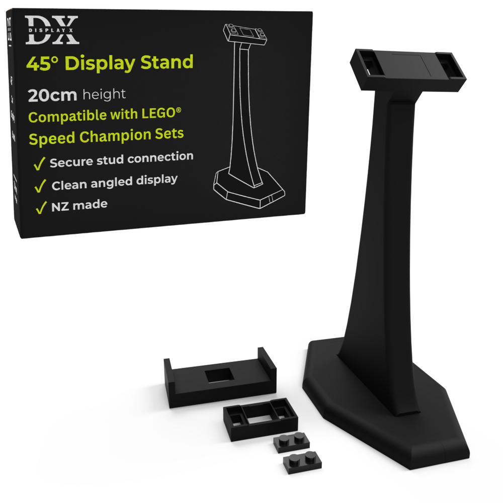 DisplayX 45°, 20cm Display Stand Compatible with LEGO® Speed Champion Sets